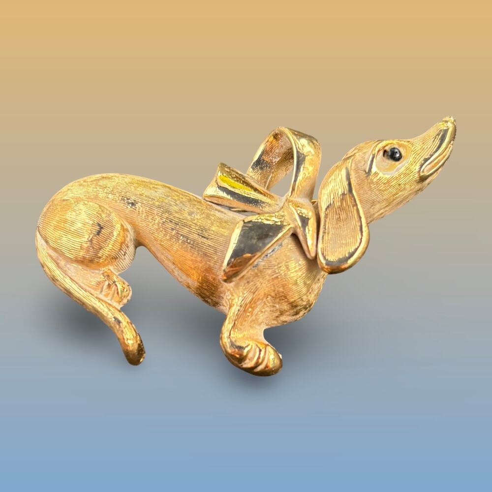 1950’s 60’s Vintage Monet Dachshund Dog Brooch Pin